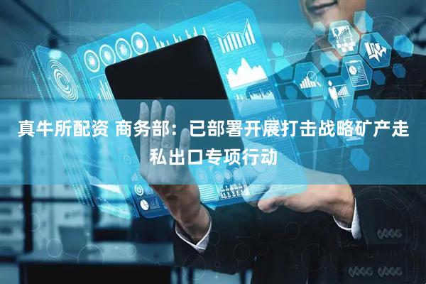 真牛所配资 商务部：已部署开展打击战略矿产走私出口专项行动